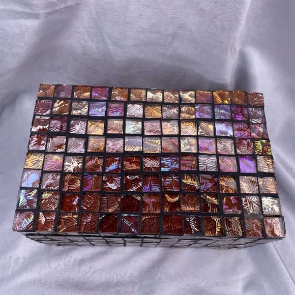 Vintage IMAX Orchid Mosaic Boxes - Set of 2 - Picture 15 of 16